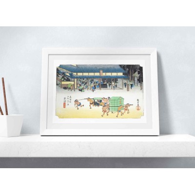 Kusatsu Station (52nd on Tokaido, Archival Inkjet Reproduction)